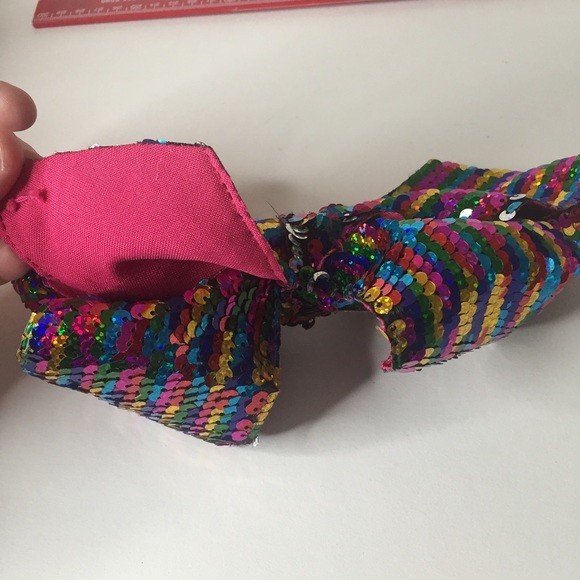 ❤️ Rainbow sequin big head bow hair clip - Picture 7 of 11